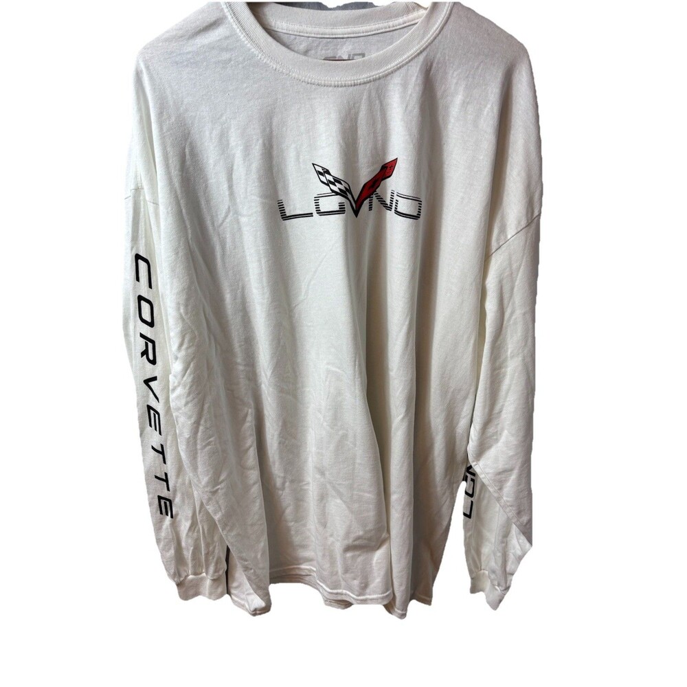 LGND Supply Co Men’s Tshirt Size 3XL White With Corvette Long Sleeve